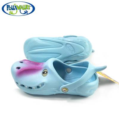 2020新款Polliwalks童鞋卡通儿童洞洞鞋户外沙滩鞋防滑凉拖鞋酷炫恐龙卡通亲子拖鞋夏
