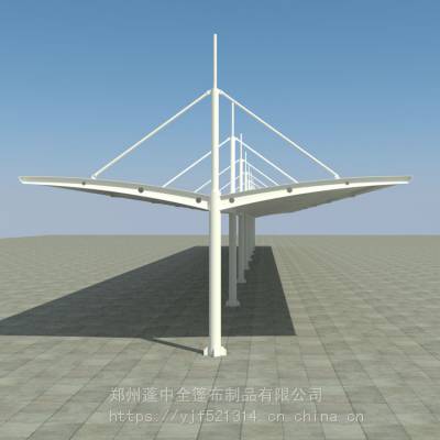 郑州顺发制作SF-MJG0013电动车索膜结构遮阳蓬停车棚防雨篷