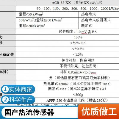 ACR-30-200 非水冷 热流传感器 定制