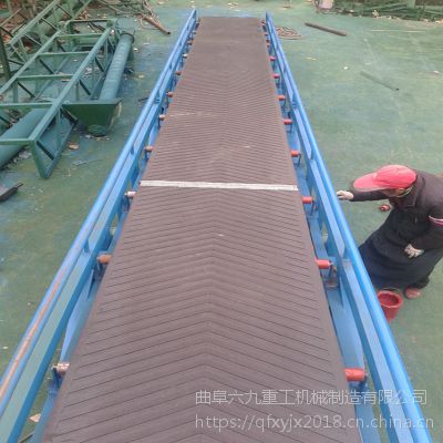 枣强县工业铝型材传送带 六九制药加工厂可升降皮带输送机