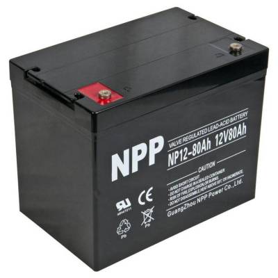 NPP 耐普蓄电池 NP12-80Ah ups铅酸免维护 12V80AH 固定型