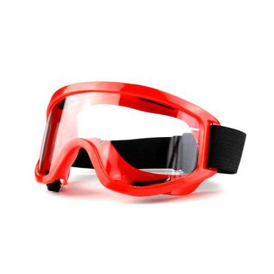识坚红色消防救援护目镜PC材质防冲击防雾眼罩抢险救援护目镜