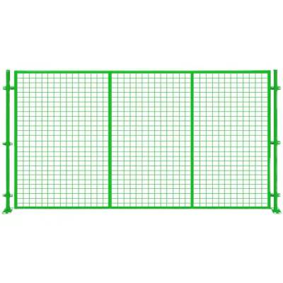 淮盛 黄色仓库车间隔离铁丝网 厂房简易护栏门折叠门 尺寸可以定制