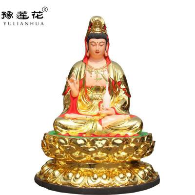 豫莲花供应佛教寺庙工艺品神像 龙头观音像 观音三十三化身玻璃钢雕塑摆件