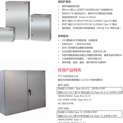 美国HOFFMAN霍夫曼不锈钢机箱，PC101242S000S，霍夫曼机柜空调