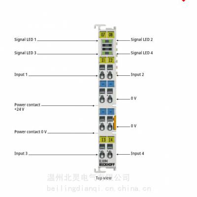 倍福EL1094|EtherCAT端子，4通道数字输入，24 V DC，10µs，接地开关