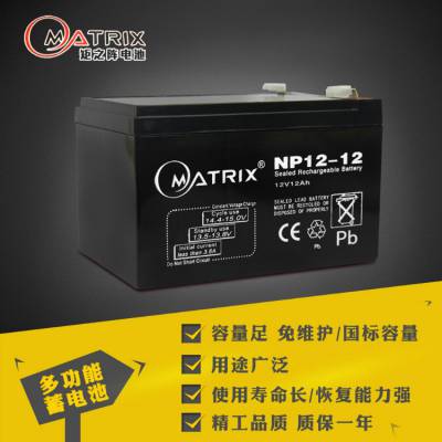 MATRIX蓄电池NP12-12 12V12AH 应急照明UPS配置电源