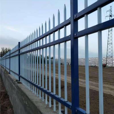 工厂社区锌钢围墙护栏 隔离防护栅栏 金属铁艺栏杆临时围栏
