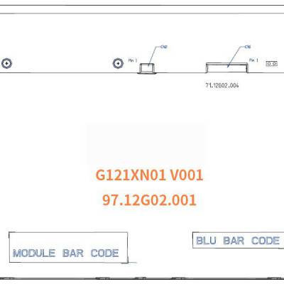 现货销售友达12.1寸宽温工业屏G121X*** V001免费配触摸板 质保一年