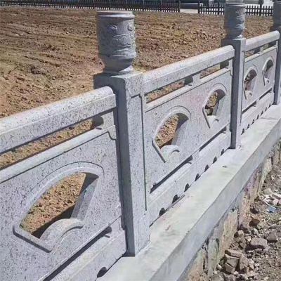 桥梁工程仿汉白玉扇形护栏 混凝土仿石栏杆 水泥仿石护栏