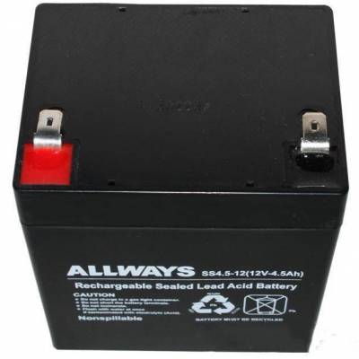 ALLWAYS12V4.5AH铅酸免维护蓄电池UPS电源音箱电子秤玩具车通用