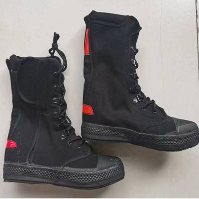 布制作训靴户外消防训练防扎鞋布制轻便作训靴防砸防穿刺防护靴