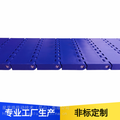 昆山星思路 专业定制平板模块网带 蓝色塑料网带链耐高温易清洁批发