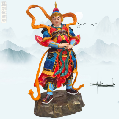 珈蓝韦陀菩萨雕塑厂家2米韦陀天尊树脂神像景区寺庙供奉佛像摆件