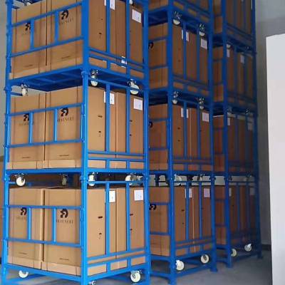 堆垛架折叠式重型金属堆垛式货架布匹笼布料架面料货架尺寸可定制