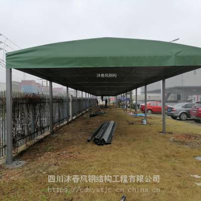 遂宁-户外篮球场雨棚 推拉仓储帐篷