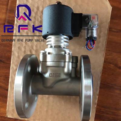 RFK 进口蒸汽电磁阀 活塞型高温 不锈钢黄铜 法兰螺纹连接 常闭常开式