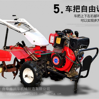 农用果园翻土微耕机 可更换工作头的旋耕机 水冷四驱旋地除草机 润华