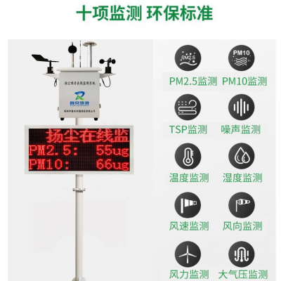 睿安环境 泵吸式工地扬尘噪音监测系统TSP粉尘实时在线环境监控