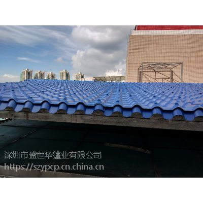 深圳宝安树脂瓦雨棚定制厂家 大型耐力板雨篷厂家