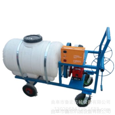 手推式拉管喷雾器 大容量汽油打药机 48伏电瓶喷雾机