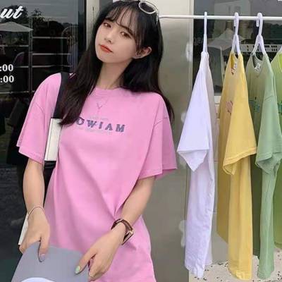 供应湖北仙桃便宜女装T恤衫批发 库存品牌女装绣花T恤衫批发 简单大方女士绣花T恤衫批发
