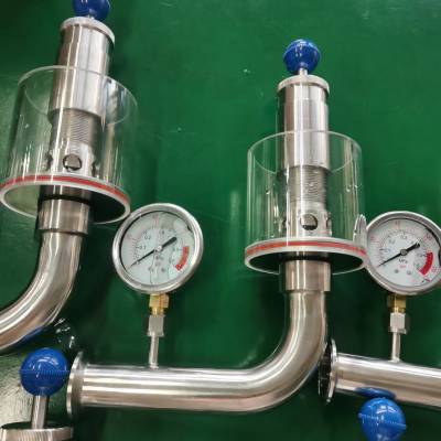 兴沃科技不锈钢卫生级排气阀带表呼吸器 卫生级水封阀啤酒罐排气