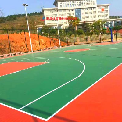 长沙13mm厚更耐磨学生跑步运动的场地 浏阳学校运动跑道建设场地