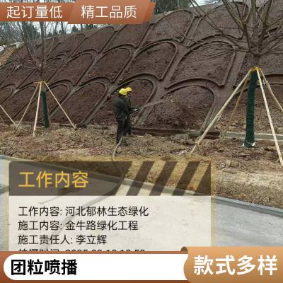 团粒客土喷播施工队 固土护坡喷草籽喷浆 挂网植草坡面复绿边坡