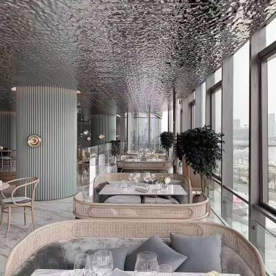 成都天花墙面镜面水波纹不锈钢板 304大水波纹幕墙装饰压花板 201水