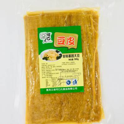 豆皮批发，油豆皮，规格500g，袋装湿皮，东北优选大豆，***豆制品