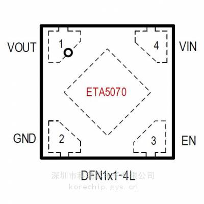 ETA5070V120DF1E 钰泰150mA电源芯片 低压差LDO稳压器