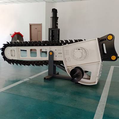 链条式液压岩石打沟机沥青路面开沟机挖掘机混凝土水泥地面开槽机威固