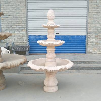 欧式石雕喷泉 石雕喷泉叠水钵 现代式喷泉 专业施工