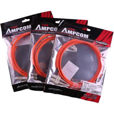 安普康AMPCOM多模光纤跳线SC-SC双芯10米电信级尾纤 厂家支持定制