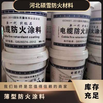 硕雪 薄型防火涂料 DFT-1电缆膨胀一桶20kg 5% ZR 否 800~1000℃