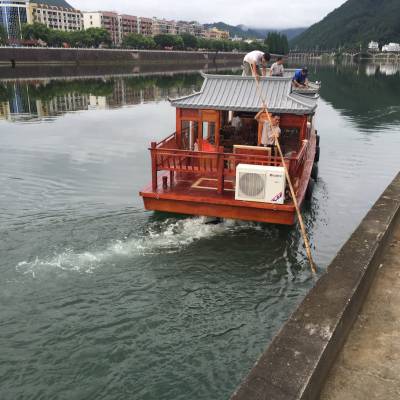 出售南京12米水上观光船 景区画舫船 农家乐度假宾馆休息船