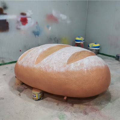 网红面包造型招牌雕塑大型仿真欧包玻纤烘焙面包雕塑制作