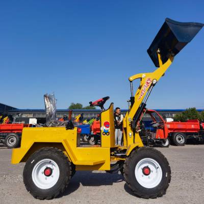 志成纯电动小型装载机 ZL06型农用小铲车 养殖场用微型抓草机 噪音低