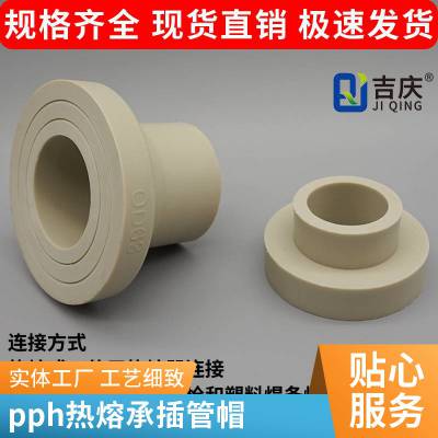 吉庆pph水管配件DN15-DN300PPH管件pph垫环pph管帽化工厂源头工厂规格齐全