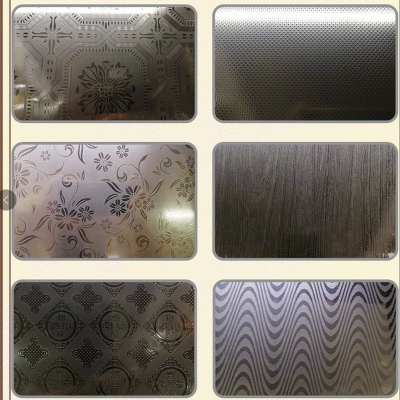 广州电梯门不锈钢板加工 压花门板 广东宏旺不锈钢水波纹镜面