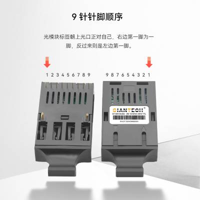 GIANTECH1*9光模块TTL低电平500K 焊接模块，RS485/232信号用光模块