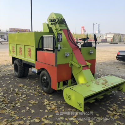 养殖场保洁员柴油清粪车 关于牛场刮粪车的工作原理 中泰机械