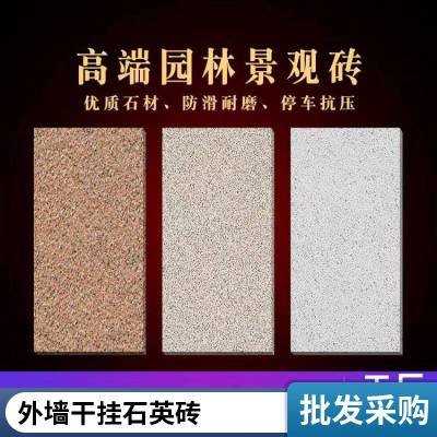柔光面芝麻黑陶瓷仿石pc砖 高强度和耐风化优质外墙干挂石英砖