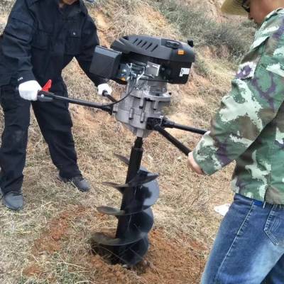 多用途移栽挖坑机 道路建设立柱挖坑机 汽油螺旋式手提挖坑机志成厂家