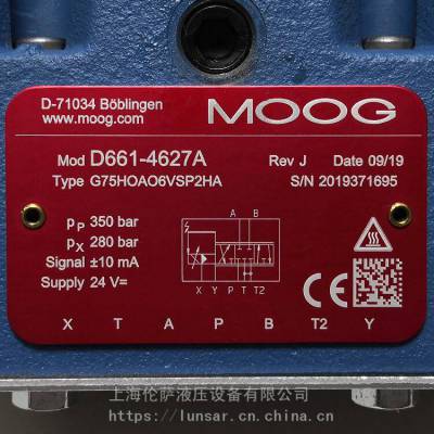 MOOG / D661-4627A G75HOAO6VSP2HA/伺服阀