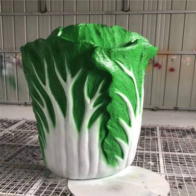 广州玻璃钢白菜造型雕塑农庄玻璃钢展示品雕塑