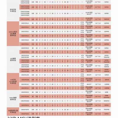 CA51F352P4-S2内置：LCED LED驱动 PWM 触摸 ADC 低功耗