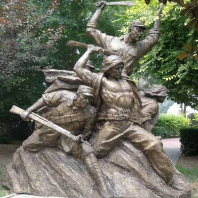 金属工艺品 铸铜现代革命人物雕塑 景观青铜城市校园雕像