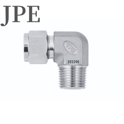 JPE外螺纹直角卡套ME-04-4R BS6-ME0404-R 接口尺寸1/2"材质SS316L